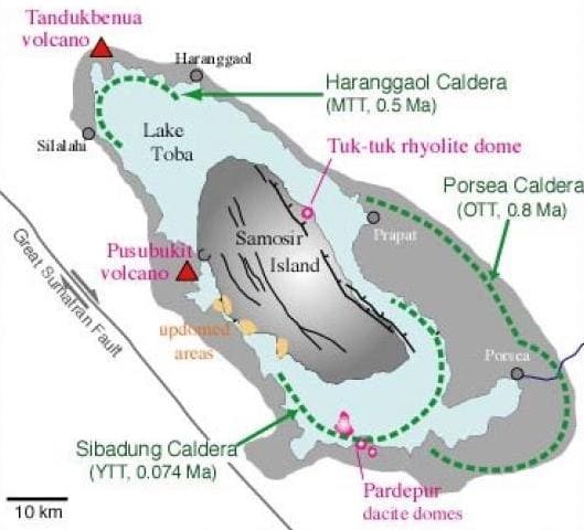 Mapa del Lago Toba